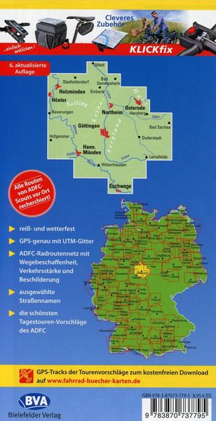 Produktbild: ADFC-Regionalkarte G&ouml;ttingen Oberes Leinetal