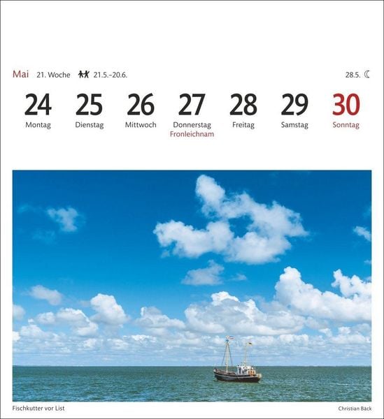 Produktbild: Sylt Sehnsuchtskalender 2027 - Wochenkalender mit 53 Postkarten