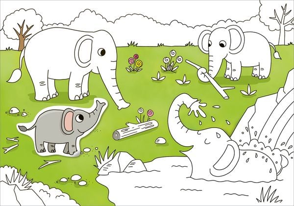Produktbild: Mein Sticker-Malbuch. Zootiere