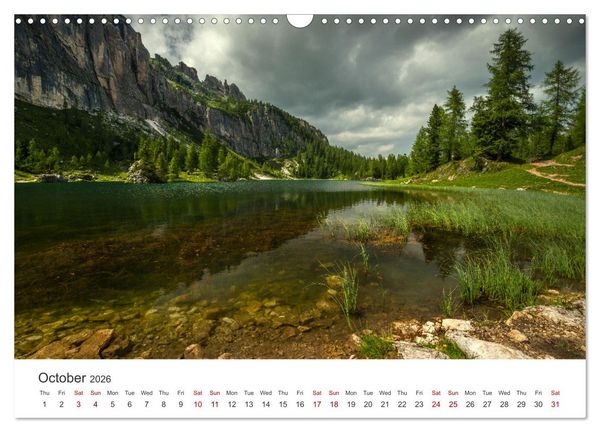 Produktbild: Alpine lakes on the Dolomites (Wall Calendar 2026 DIN A3 landscape), CALVENDO 12 Month Wall Calendar