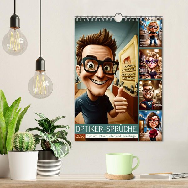 Produktbild: Optikerspr&uuml;che (Wandkalender 2026 DIN A4 hoch), CALVENDO Monatskalender