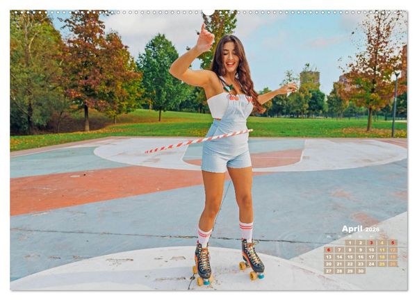 Produktbild: Hula-Hoop: Spa&szlig;, Sport und Fitness mit Hula Hoop Reifen (Wandkalender 2026 DIN A2 quer), CALVENDO Monatskalender