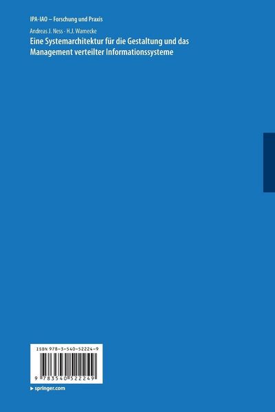 Produktbild: Eine Systemarchitektur f&uuml;r die Gestaltung und das Management verteilter Informationssysteme