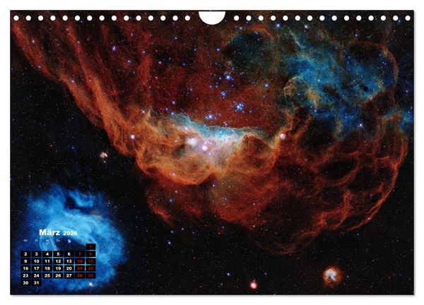 Produktbild: Hubble - 35 Jahre atemberaubende Aufnahmen (Wandkalender 2026 DIN A4 quer), CALVENDO Monatskalender