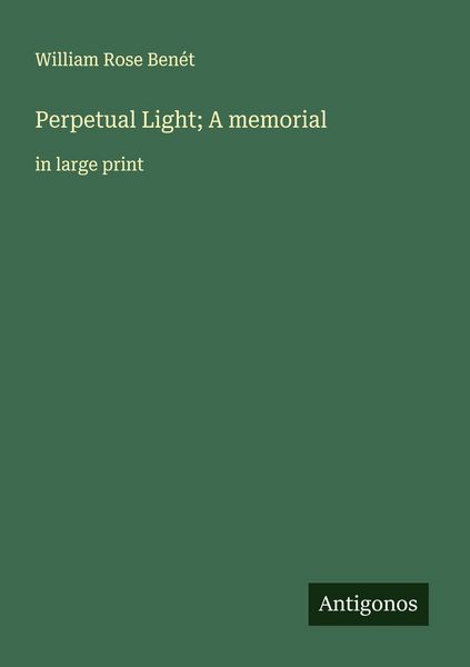 Produktbild: Perpetual Light; A memorial