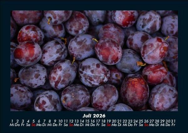 Produktbild: Obstkalender 2026 Fotokalender DIN A5