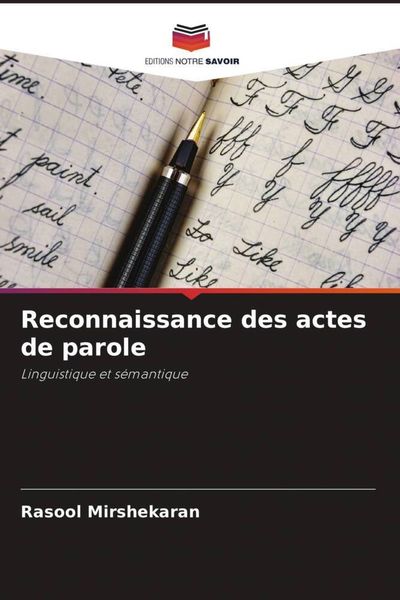 Produktbild: Reconnaissance des actes de parole