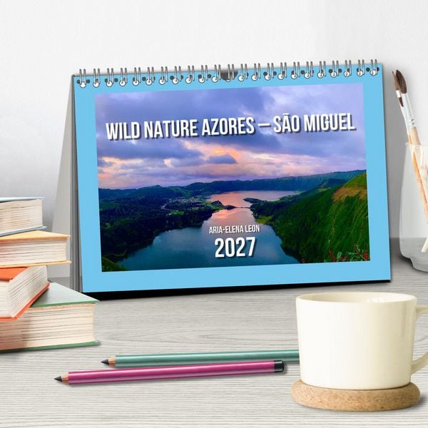 Produktbild: Wild Nature Azores &ndash; S&atilde;o Miguel (Desk Calendar 2027 DIN A5 landscape), CALVENDO 12 Month DeskCalendar