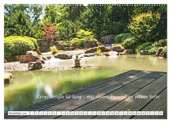 Produktbild: Stille. Japanische Gartenkunst und Weisheiten (hochwertiger Premium Wandkalender 2026 DIN A2 quer), Kunstdruck in Hochglanz