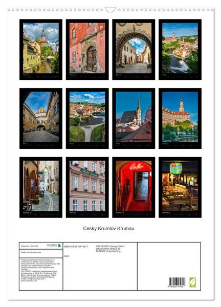 Produktbild: Cesky Krumlov Krumau (Wandkalender 2026 DIN A2 hoch), CALVENDO Monatskalender
