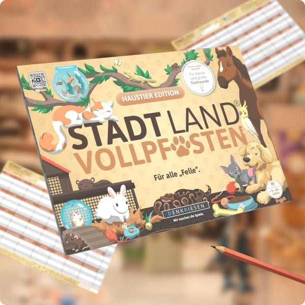 Denkriesen - Stadt Land Vollpfosten® - Haustier Edition - "für Alle "felle"." - A4