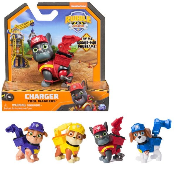 Rubble & Crew – Spielfigur mit Rucksack mit Bauwerkzeug zum Spielen und Sammeln - sortiert, Zufallsaufwahl