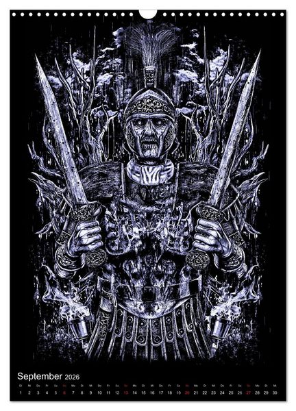 Produktbild: BLOODBOY/FEAR ILLUSTRATION (Wandkalender 2026 DIN A3 hoch), CALVENDO Monatskalender