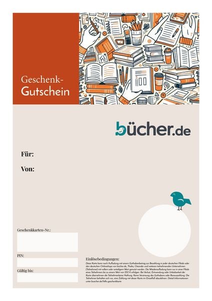 Geschenkkarte Buecher.de  Buch orange PDF