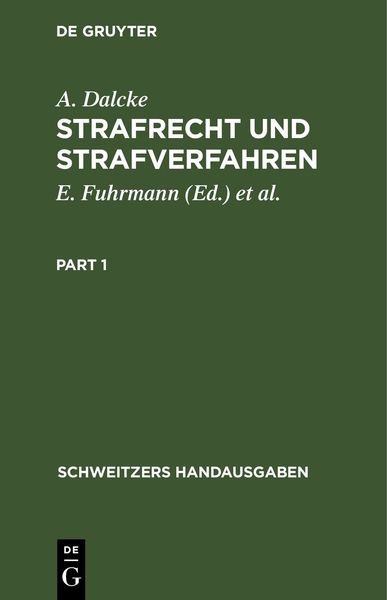 Produktbild: Strafrecht und Strafverfahren