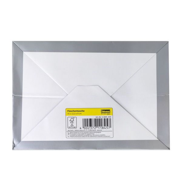 Produktbild: Idena Flaschentasche uni blau gelb rot gr&uuml;n 12x35x9cm 4fach sortiert 128g/m&sup2;