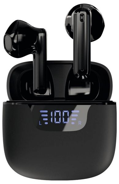 Produktbild: Vivanco UNION PAIR BK In Ear Kopfhörer Bluetooth®, Kabellos Stereo Schwarz Batterieladeanzeige, Ladecase