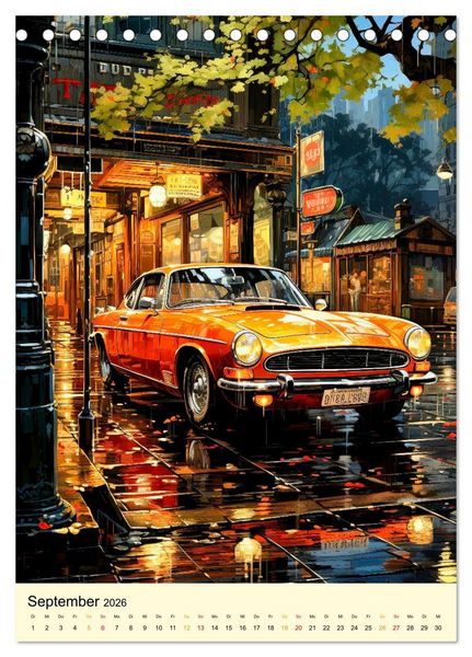 Produktbild: Nostalgic Cars der Traum (Tischkalender 2026 DIN A5 hoch), CALVENDO Monatskalender