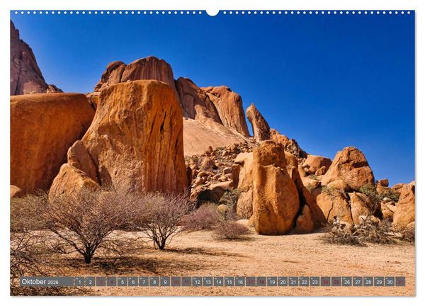Produktbild: Namibia &ndash; Faszination Damaraland und Spitzkoppe (hochwertiger Premium Wandkalender 2026 DIN A2 quer), Kunstdruck in Hochglanz