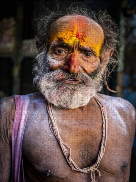 Produktbild: CALVENDO Puzzle Sadhu in Vrindavan | 1000 Teile Lege-Gr&ouml;&szlig;e 64x48cm Foto-Puzzle f&uuml;r gl&uuml;ckliche Stunden