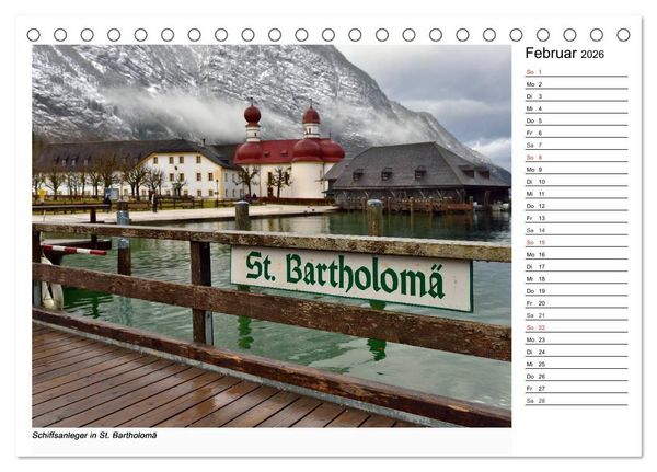 Produktbild: Willkommen am K&ouml;nigssee (Tischkalender 2026 DIN A5 quer), CALVENDO Monatskalender