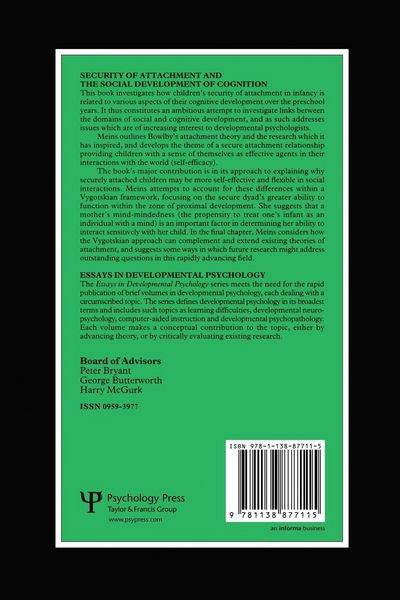 Produktbild: Security of Attachment and the Social Development of Cognition