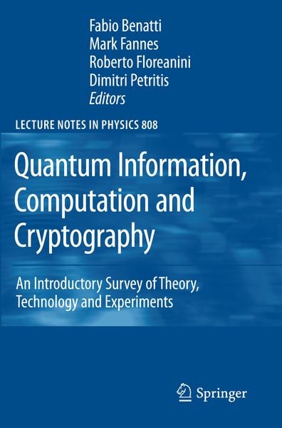 Produktbild: Quantum Information, Computation and Cryptography