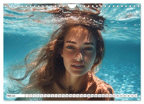 Produktbild: Aqua Desire &ndash; KI-Sch&ouml;nheiten unter Wasser (Wandkalender 2026 DIN A4 quer), CALVENDO Monatskalender