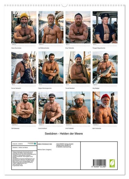 Produktbild: Seeb&auml;ren - Helden der Meere (hochwertiger Premium Wandkalender 2027 DIN A2 hoch), Kunstdruck in Hochglanz