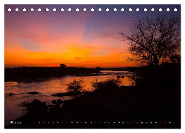 Produktbild: Tansania - Tierwanderung in der Serengeti (Tischkalender 2026 DIN A5 quer), CALVENDO Monatskalender