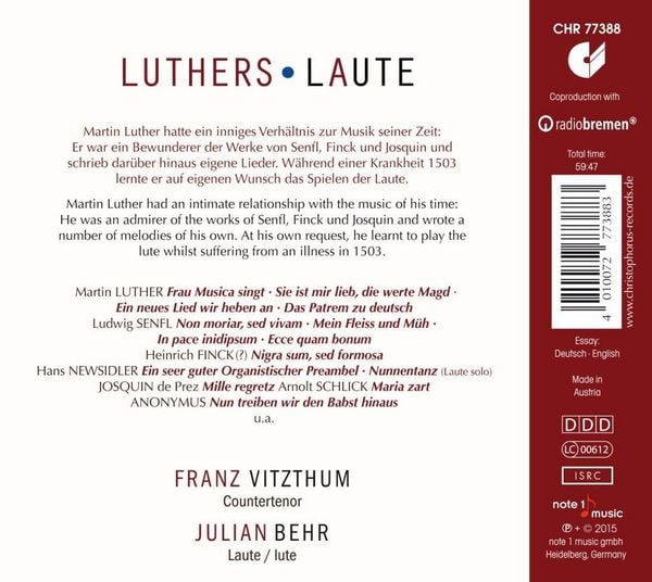 Produktbild: Luther's Lute