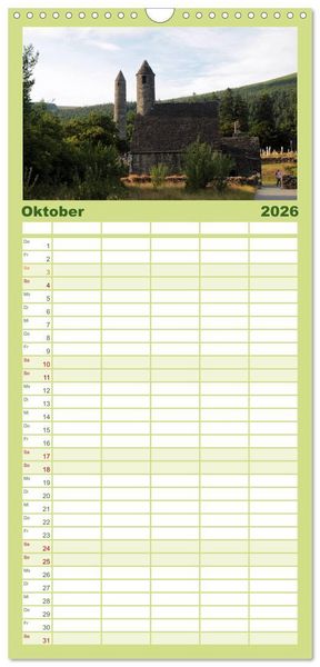 Produktbild: Familienplaner 2026 - Irland mit 5 Spalten (Wandkalender, 21 x 45 cm) CALVENDO