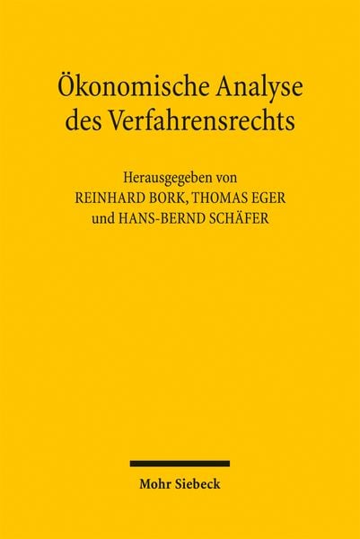Produktbild: &Ouml;konomische Analyse des Verfahrensrechts