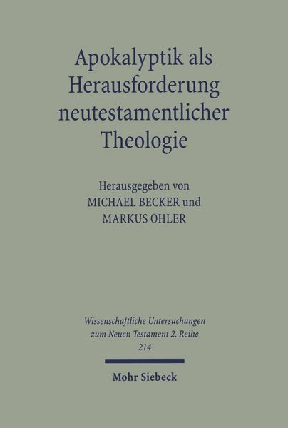 Produktbild: Apokalyptik als Herausforderung neutestamentlicher Theologie