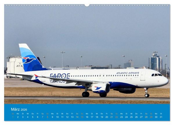 Produktbild: Flugzeugmomente in Stuttgart (Wandkalender 2026 DIN A2 quer), CALVENDO Monatskalender