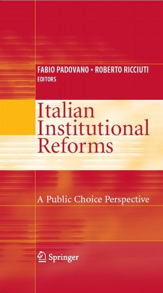 Produktbild: Italian Institutional Reforms: A Public Choice Perspective