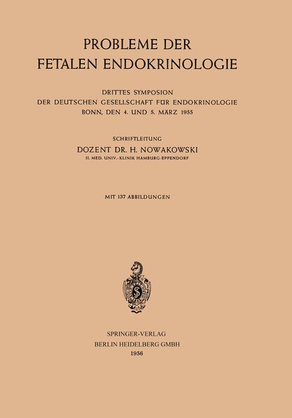 Probleme der Fetalen Endokrinologie, Taschenbuch von , Springer Berlin, 9783662127919