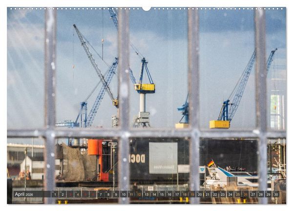 Produktbild: Die Hafenstadt Hamburg im Spiegel (hochwertiger Premium Wandkalender 2026 DIN A2 quer), Kunstdruck in Hochglanz