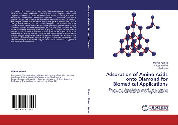 Produktbild: Adsorption of Amino Acids onto Diamond for Biomedical Applications