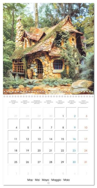 Produktbild: Cabanes f&eacute;eriques (Calendrier mural carr&eacute; 2026 30x30 cm) Calendrier double avec une page pour vos prises de notes