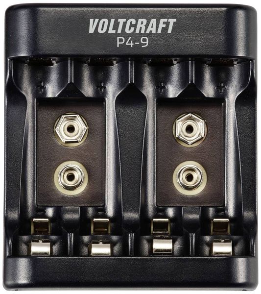 Produktbild: VOLTCRAFT P4-9 Rundzellen-Ladeger&auml;t NiMH Micro (AAA), Mignon (AA), 9V Block