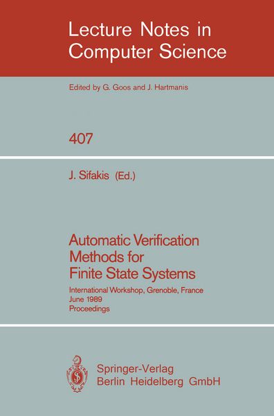 Produktbild: Automatic Verification Methods for Finite State Systems