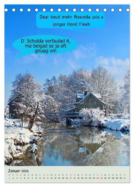 Produktbild: Schw&auml;bische Sprichw&ouml;rter - so gsaid (Tischkalender 2026 DIN A5 hoch), CALVENDO Monatskalender