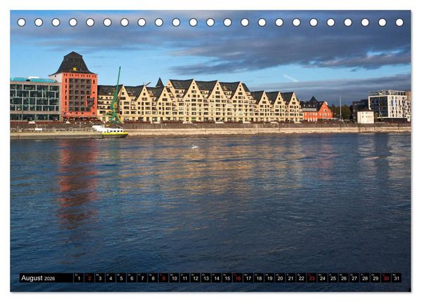 Produktbild: K&Ouml;LN AUSBLICK - RHEINBLICK (Tischkalender 2026 DIN A5 quer), CALVENDO Monatskalender