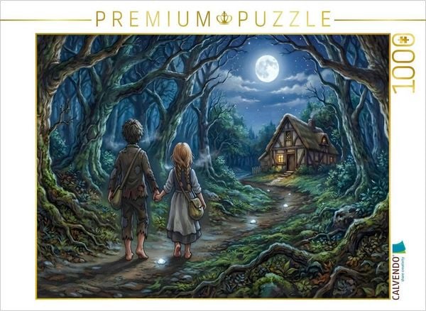 CALVENDO Puzzle Rückkehr durch den nächtlichen Frühlingswald | 1000 Teile Lege-Größe 64 × 48 cm Foto-Puzzle für glückliche Stunden