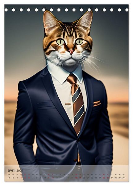 Produktbild: Animaux humano&iuml;des (Calendrier de bureau 2026 DIN A5 horizontal), CALVENDO calendrier mensuel