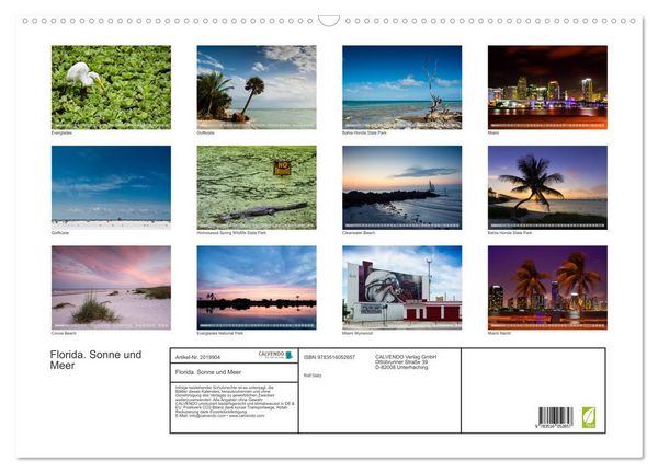 Produktbild: Florida. Sonne und Meer (Wandkalender 2026 DIN A2 quer), CALVENDO Monatskalender