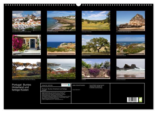 Produktbild: Portugal Buntes Hinterland und farbige K&uuml;sten (Wandkalender 2026 DIN A2 quer), CALVENDO Monatskalender