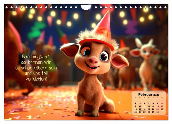 Produktbild: Ziegenkinder haben das ganze Jahr Spa&szlig; (Wandkalender 2026 DIN A4 quer), CALVENDO Monatskalender