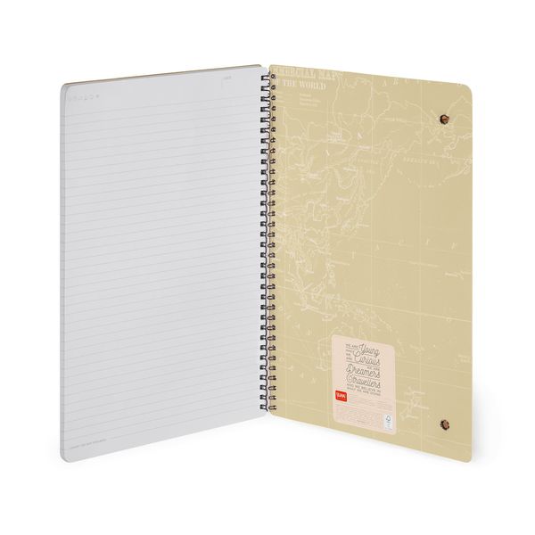 Produktbild: Legami Notizbuch liniert mit Spiralbindung - Maxi - Travel